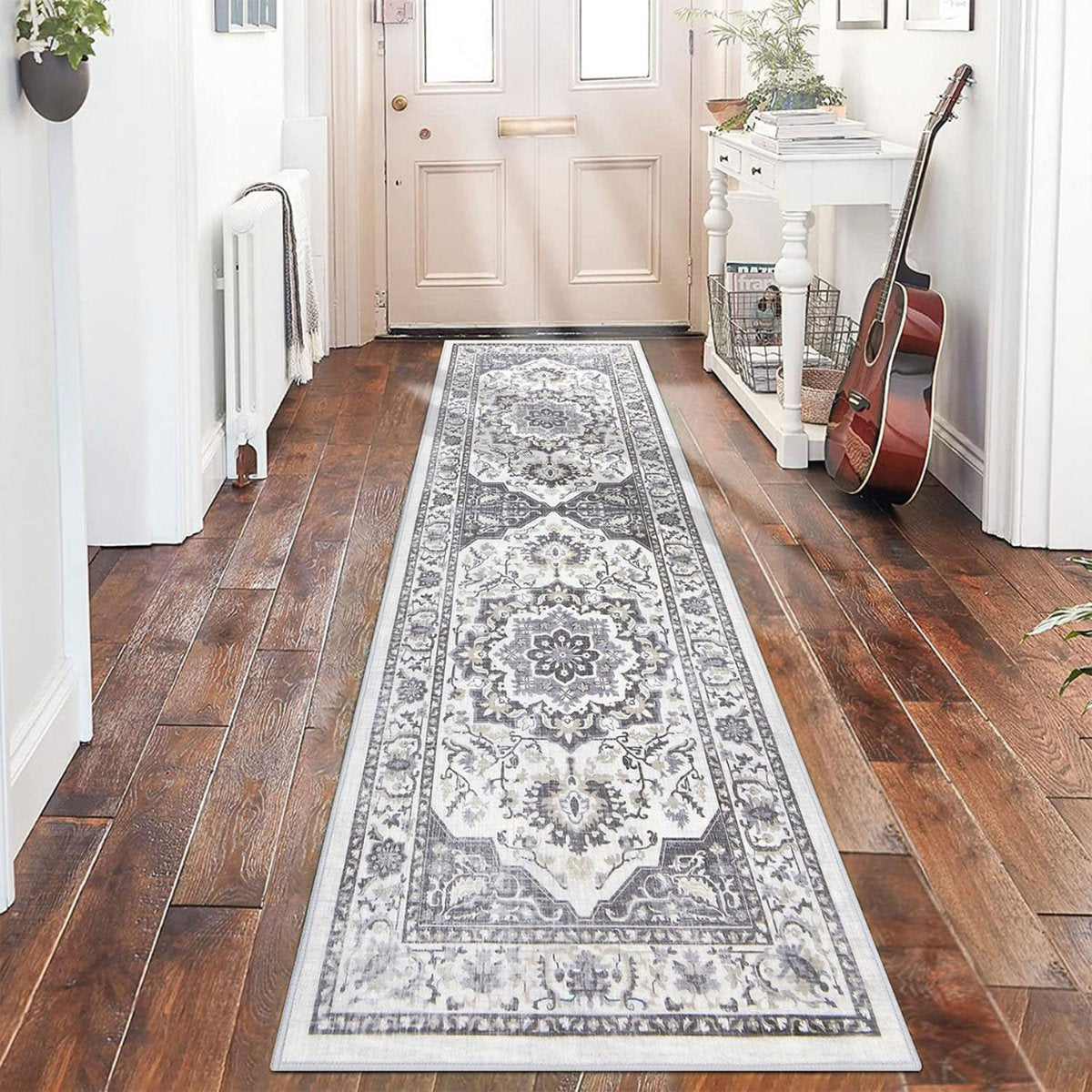 Hallway Runner - Boho - Carpet - 60x180 cm - Runner - Grey - Washable - Non-slip - Hallway - Carpet for hall - Bedroom - Living room - Kitchen runner