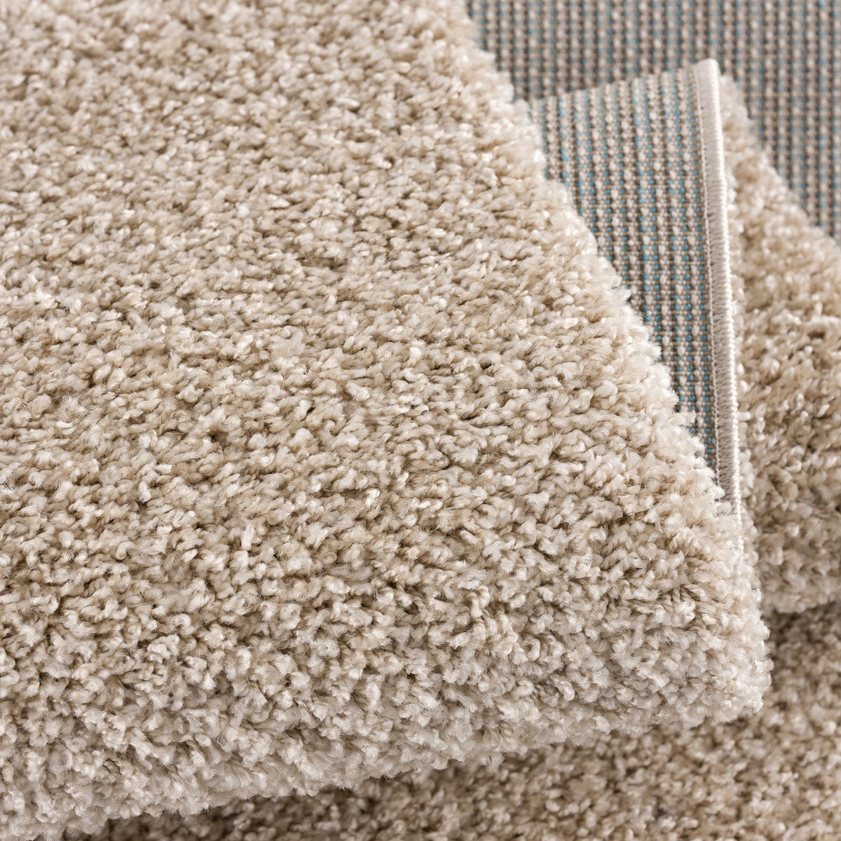 Loca Shaggy Vloerkleed Beige - 120x170 CM - Hoogpolig Vloerkleed - Tapijt voor Woonkamer, Slaapkamer