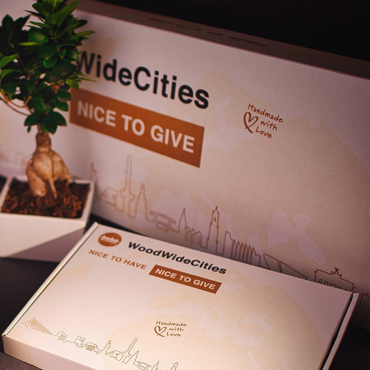 Skyline Alphen aan den Rijn Eikenhout - 80 cm - Woondecoratie - Wanddecoratie - Meer steden beschikbaar - Woonkamer idee - City Art - Steden kunst - Cadeau voor hem - Cadeau voor haar - Jubileum - Trouwerij - WoodWideCities