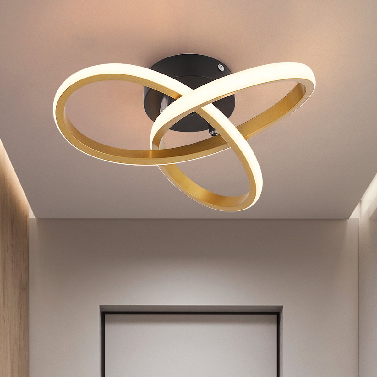 Plafondlamp Goud - Ganglamp - Moderne Lamp - Plafondverlichting Slaapkamer - Woondecoratie - Plafondlamp