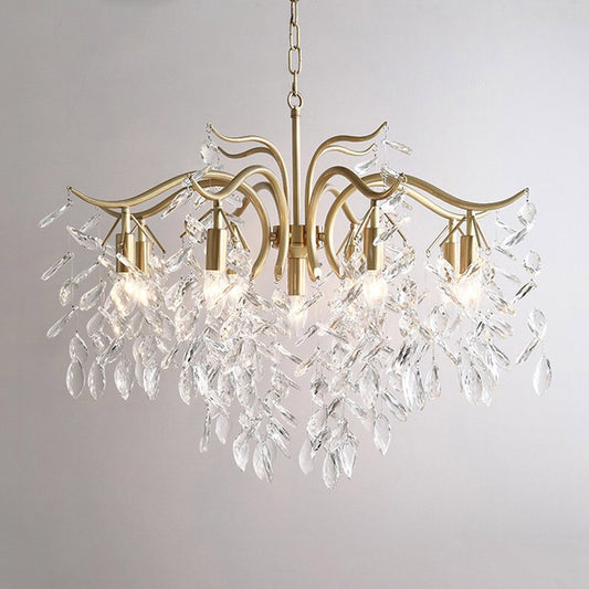 10 Arm Kroonluchter - Kristallen Kroonluchter - Goud - Hanglamp - Moderne Hanglamp - Woonkamerlamp - Moderne lamp