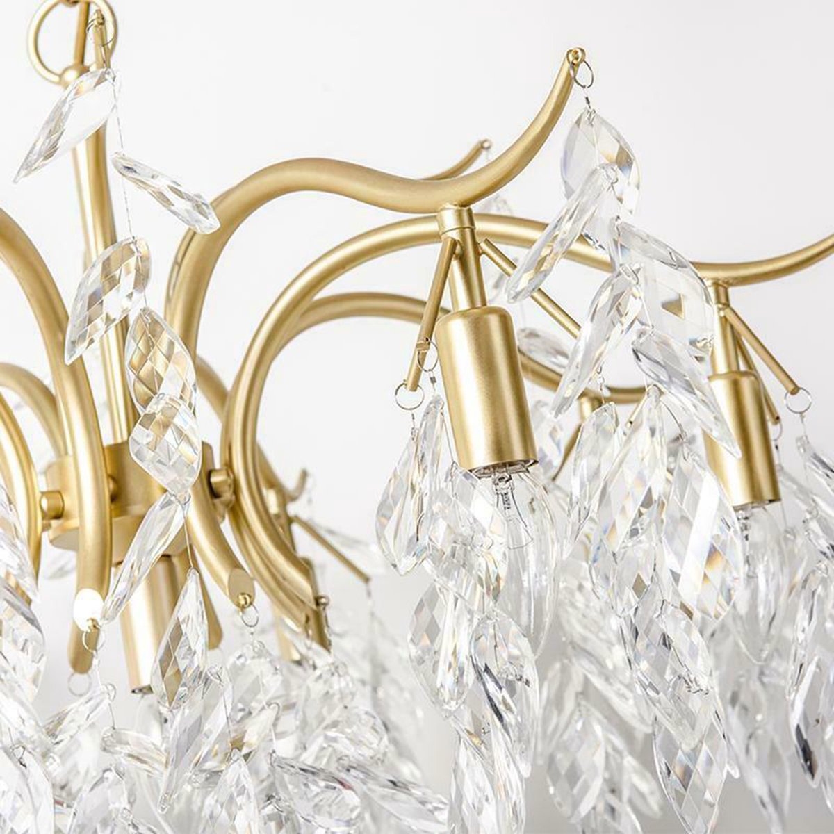 10 Arm Kroonluchter - Kristallen Kroonluchter - Goud - Hanglamp - Moderne Hanglamp - Woonkamerlamp - Moderne lamp