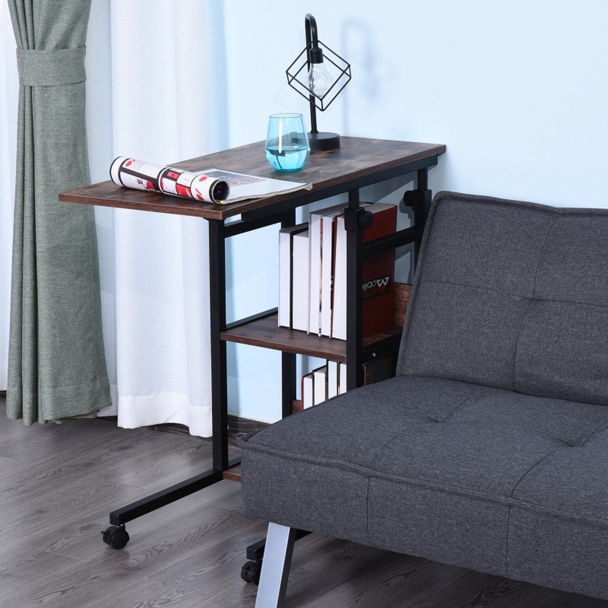 Side table on wheels - Coffee table - Table - Black