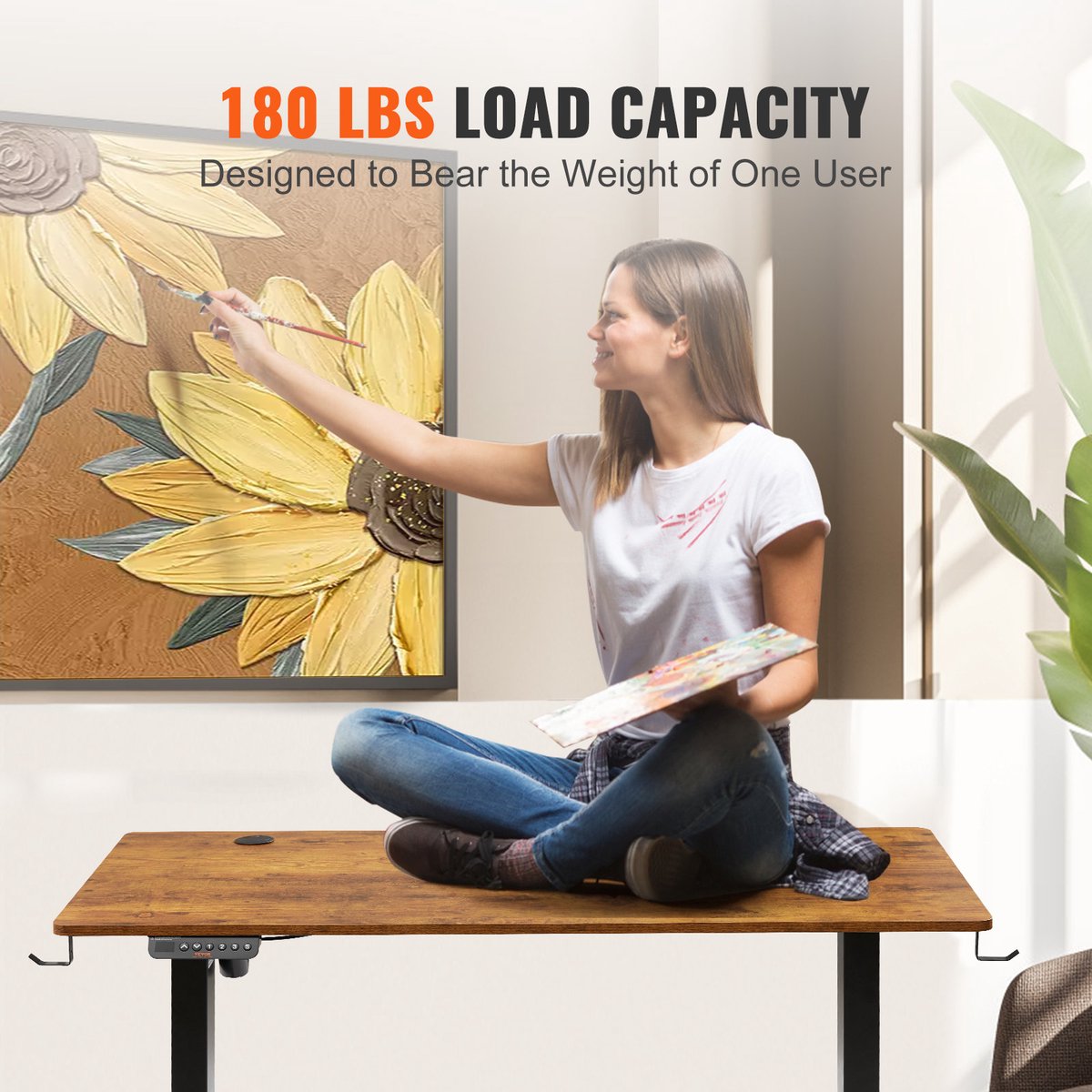 EliteNest® - Zit Sta Bureau Elektrisch - In Hoogte Verstelbaar - Geheugenstanden - Digitaal Display - Anti-Botsing & Kinderslot - Kabelbeheer - Modern & Duurzaam Design - 140 cm x 70 cm