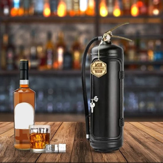 Unique Fire Extinguisher Design Storage Box - Perfect for Liquor Bottles - Drink Bottle Holder Decoration