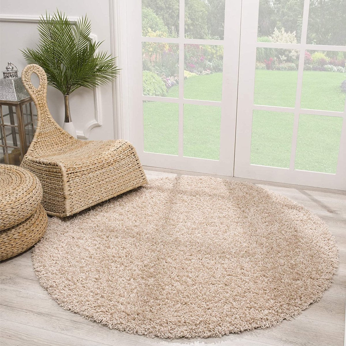 Loca Shaggy Vloerkleed Beige - 240 CM - Hoogpolig Vloerkleed - Tapijt Woonkamer, Slaapkamer