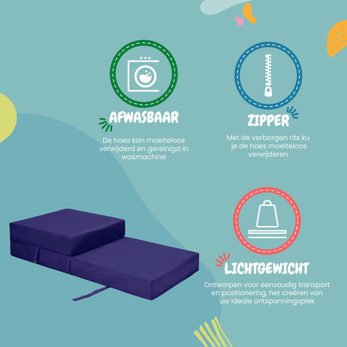 Opvouwbare Matras - Vouwmatras voor Volwassenen - Zitbed - Opvouwbaar Logeermatras - Logeermatrassen - Logeermatras - Opvouwbaar Eenpersoons Logeerbed