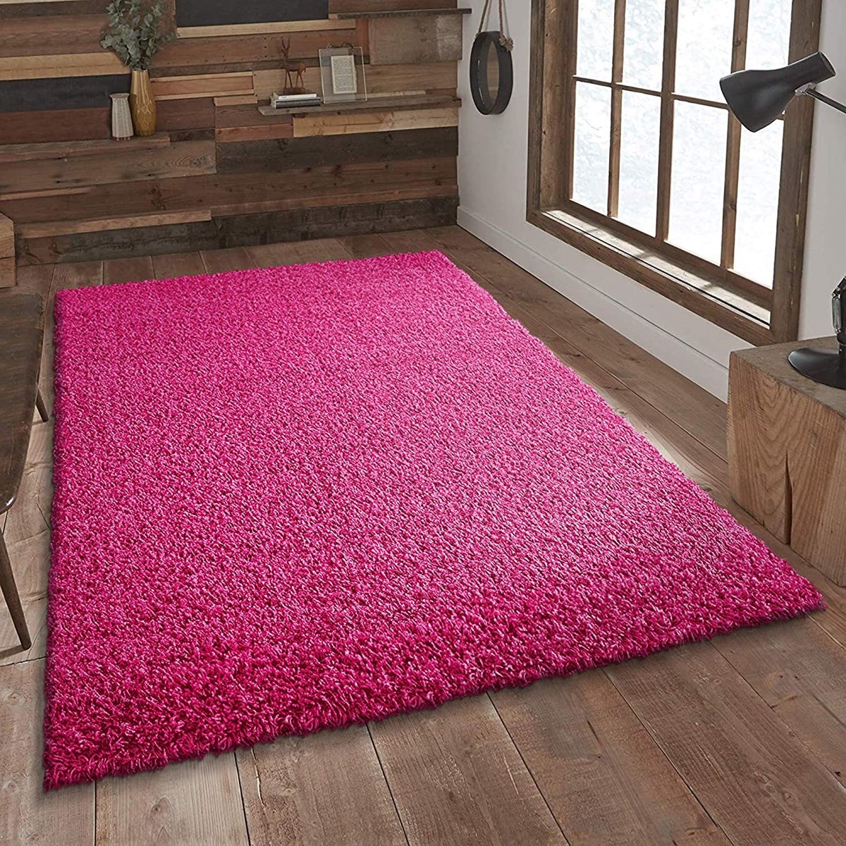 Loca Shaggy Vloerkleed Roze - 160x230 CM - Hoogpolig Vloerkleed - Tapijt Woonkamer, Slaapkamer