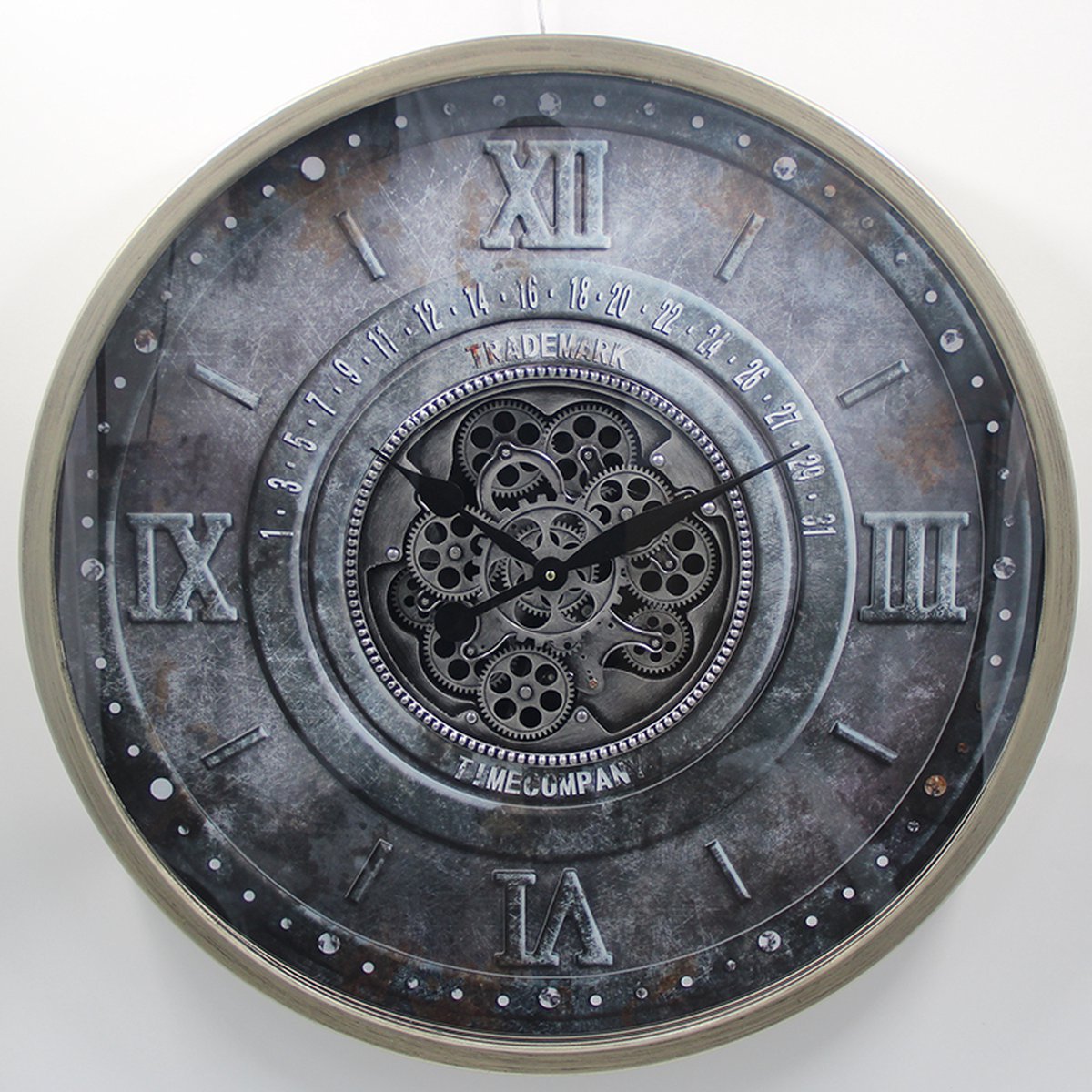 Large Wall Clock Sven - Industrial Clock - Modern Wall Clock 80 cm