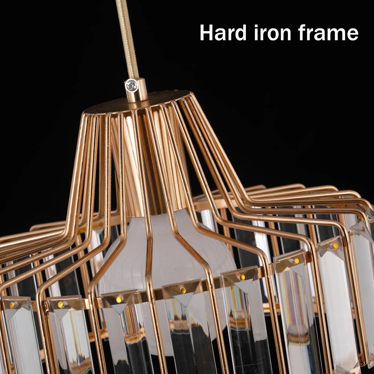 RM Store® - Luxe Kristallen Hanglamp - Eettafellamp - Hangende Plafondlamp - Woonkamerlamp - Scandinavische Moderne Lamp - Goud