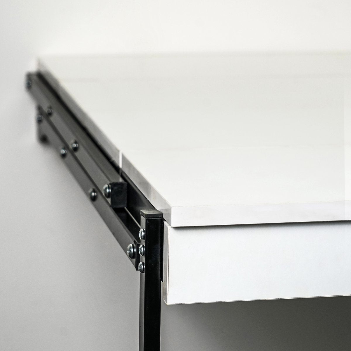 Opklapbare Tafel - Keukentafel - Wandtafel - Murphy Opvouwbare Tafel - Wandbureau - Bureau Inklapbaar - Multifunctioneel bureau & Plank - MDF - Wit