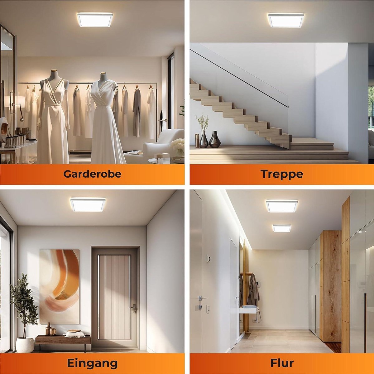 Plafondlamp met radar bewegingsmelder - 18W - Afstandsbediening - Bewegingssensor - Badkamer - Hal - Trap - Toilet - Garage - Kelder - Balkon - 22cm