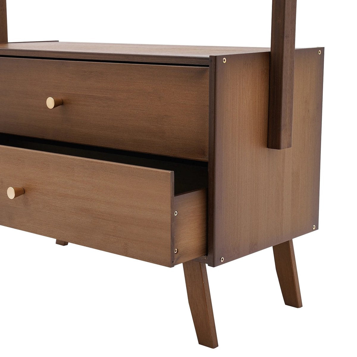 Decotopia - Kapstok - Garderobe - Rek - Met Lades - Kledingrek - Jassenhanger - 70 cm - Bruin
