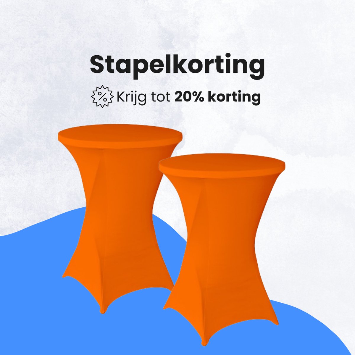 Statafelrok Oranje 4x – Extra dik & Sterk - ∅80-85 x 110 cm – Tafelhoezen voor Statafel – Partytafel Tafelrok – Stretch 4 stuks Statafelhoes - Sta Tafel Hoes - Staantafelhoes – Bruiloft - Robuust en weerbestendig – Cocktailparty