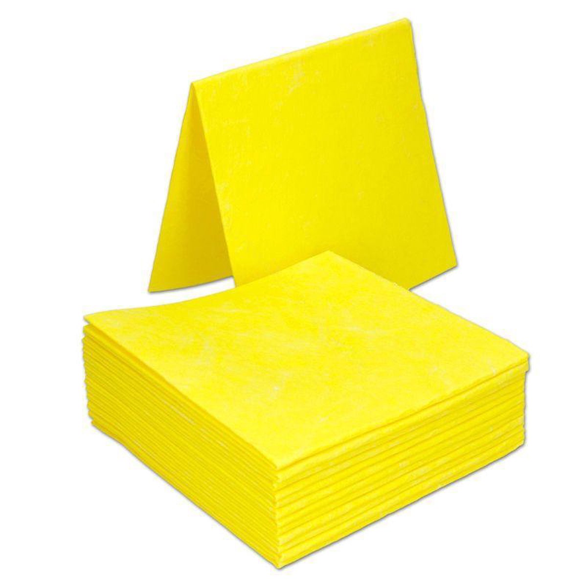 Dishcloths / wipers yellow viscose. 200 cloths (20x10). HACCP 5 colours available