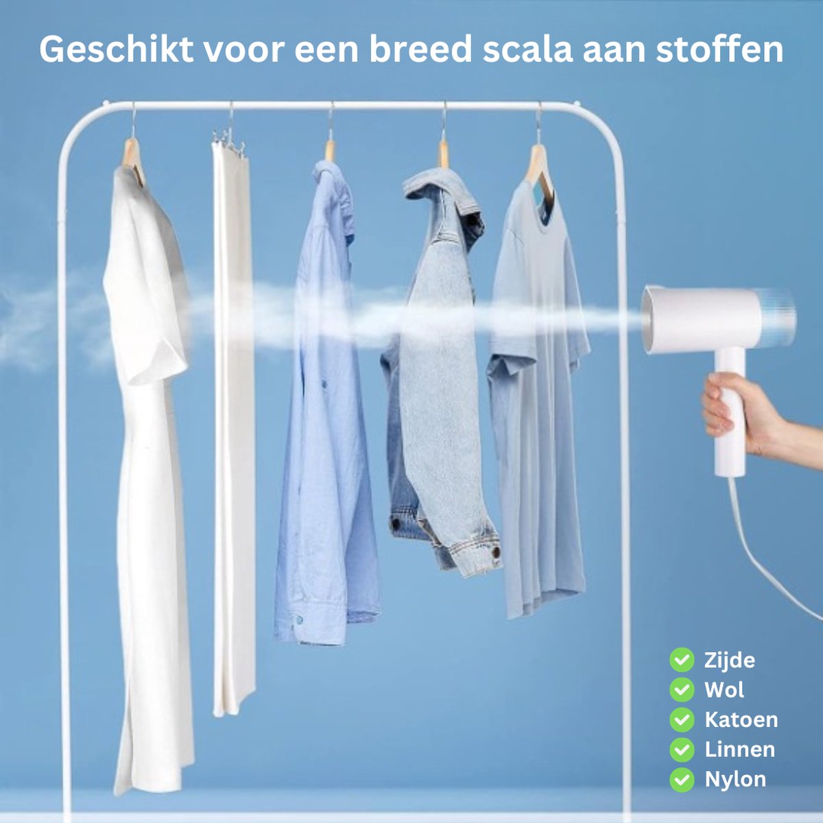 Steamer - Krachtige Handsteamer voor Snelle en Gemakkelijke Kledingverzorging - Draagbare Kledingsteamer met Groot Waterreservoir - 1000 Watt - 150 ML