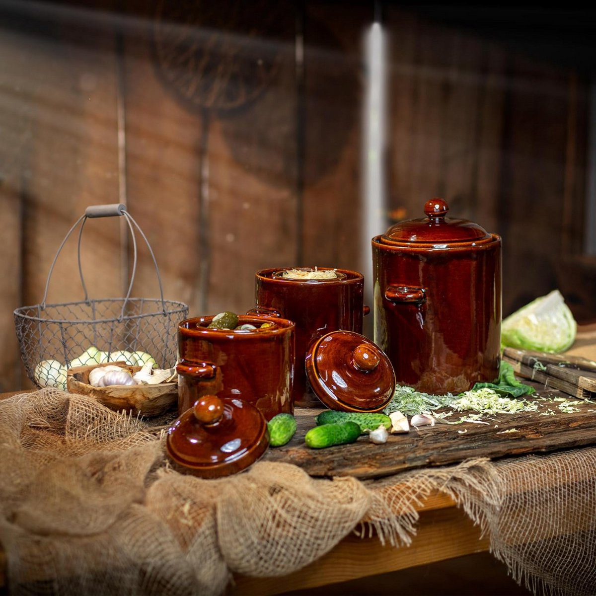 Fermentatiepot - Fermenteren - Fermentatiepot - Zuurkoolpot - Weckpot - Must have voor het inmaken van groente!