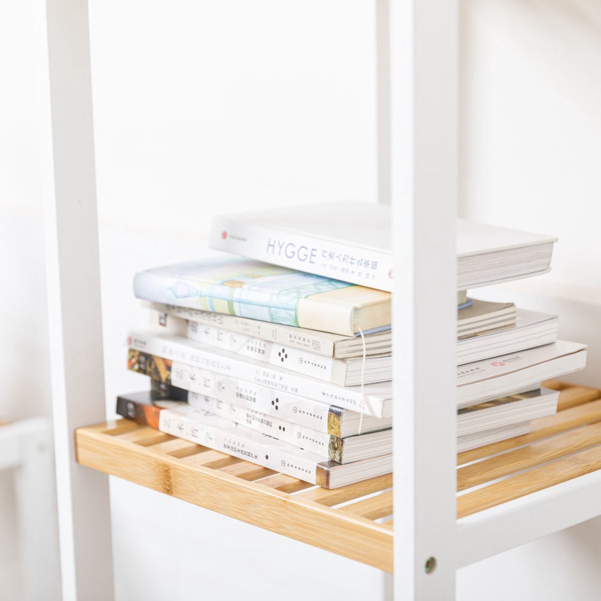 Bamboo storage rack - Bathroom rack - Shoe rack - Kitchen rack - Storage cabinet - 5 tiers - Kitchen rack - 33x33x146 Cm