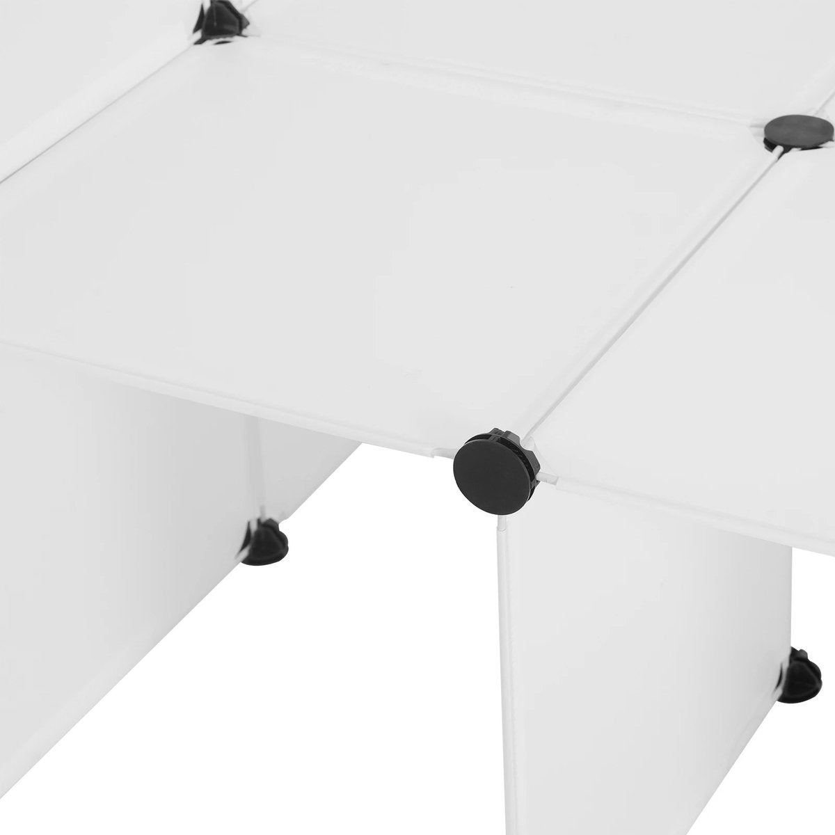 Eszenzics™ modulaire dierenren - Opvouwbaar - Flexibel ontwerp - Solide kunststof wit - Extra verdieping - Voor konijn, cavia, hamster, knaagdier, hond enz. - Dierenkooi