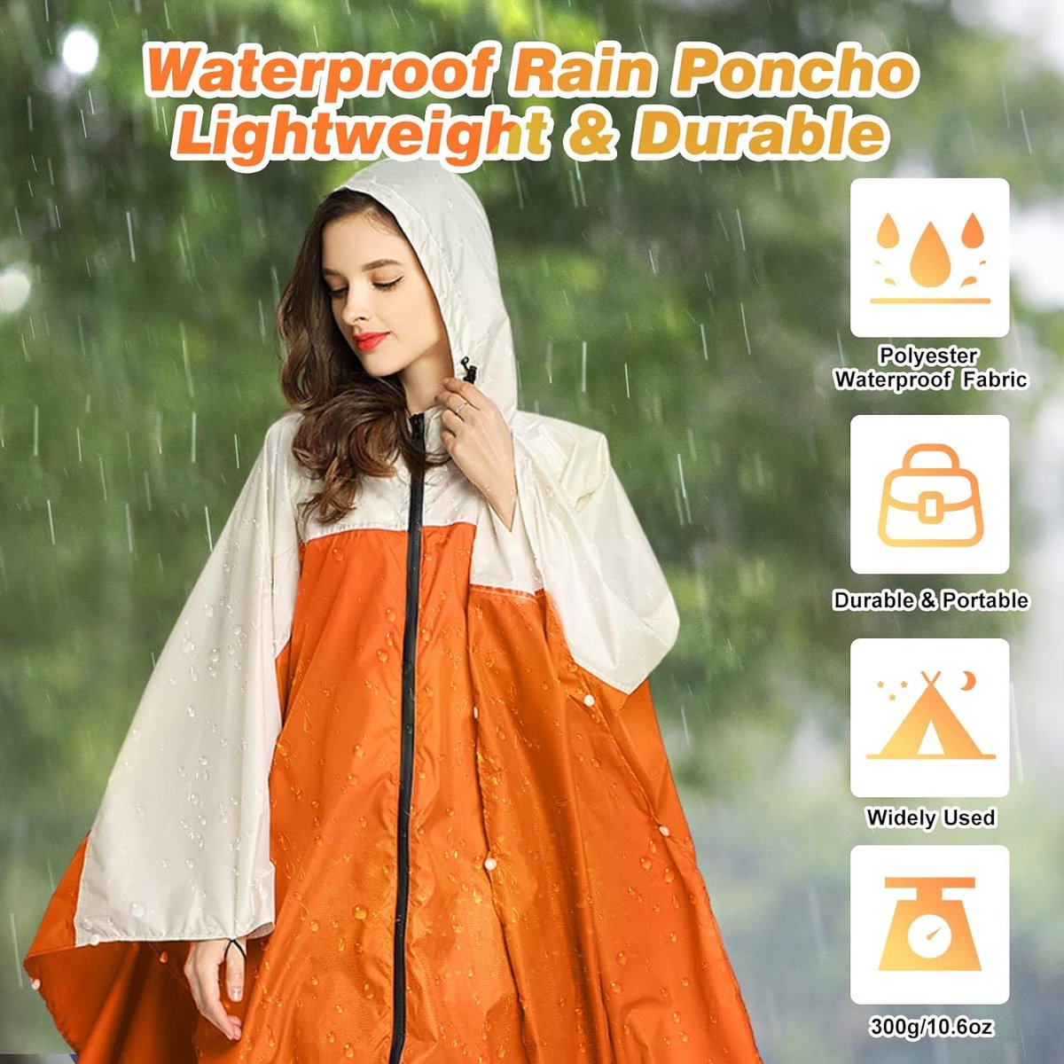 Multifunctionele Regenjas/Poncho 3-in-1 Herbruikbaar Waterdicht - Voor Fietsen Wandelen Kamperen