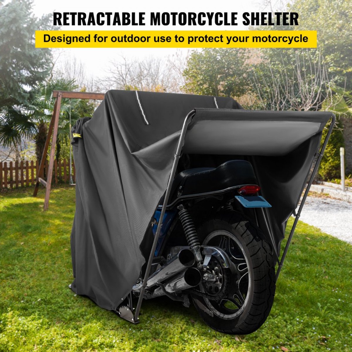 Heavy Duty Motorstalling Tent Hoes Opslag Garage met TSA-Cijferslot en Draagtas