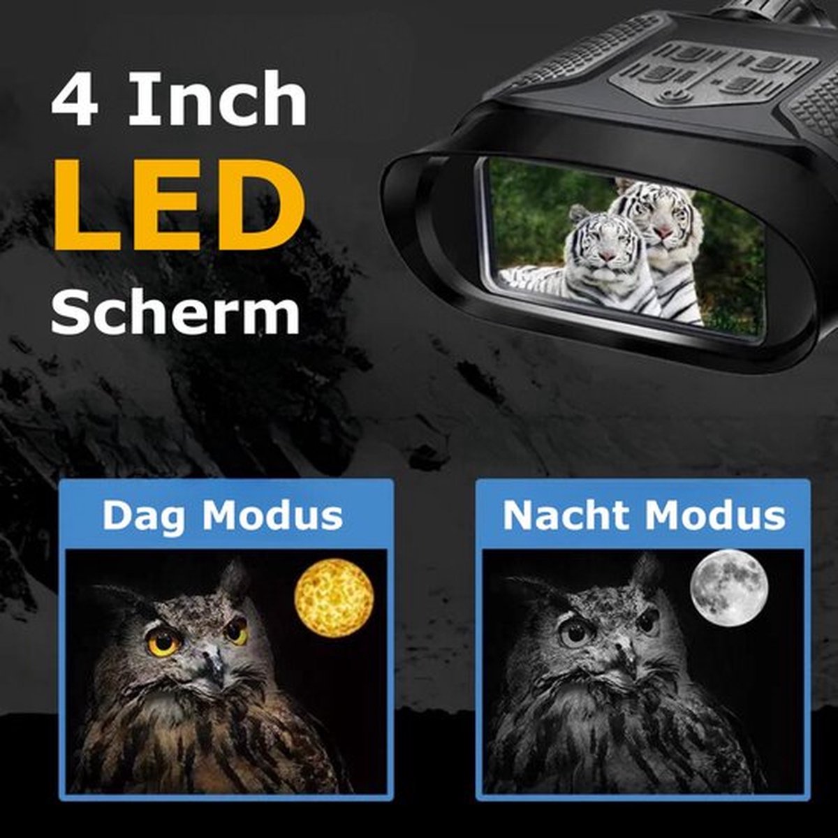 Night Vision Goggles With Infrared - Luxury Binoculars With Night Vision Day & Night - Night Vision Goggles Glasses + SD Card - Night Vision - Black