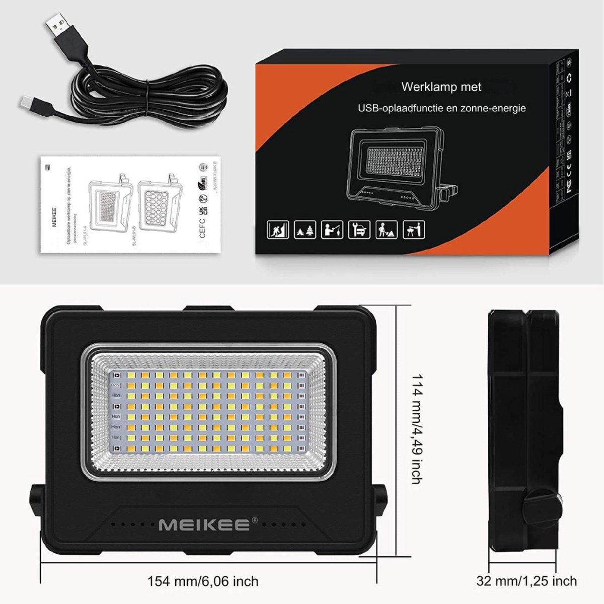 Camping Lantaarn - Tentlamp - Outdoor - LED Lamp - Buitenlantaarn - Ophangbaar - Oplaadbaar