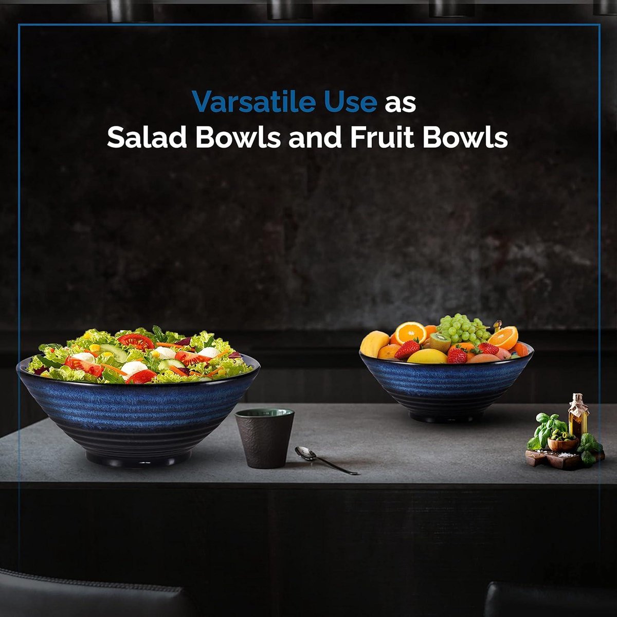 Ramen Kom 8-delige set originele Japanse keramische ramen en soep kommen - incl. eetstokjes en lepels - Aziatisch servies kom voor noedelsoep muesli salade - incl. e-book