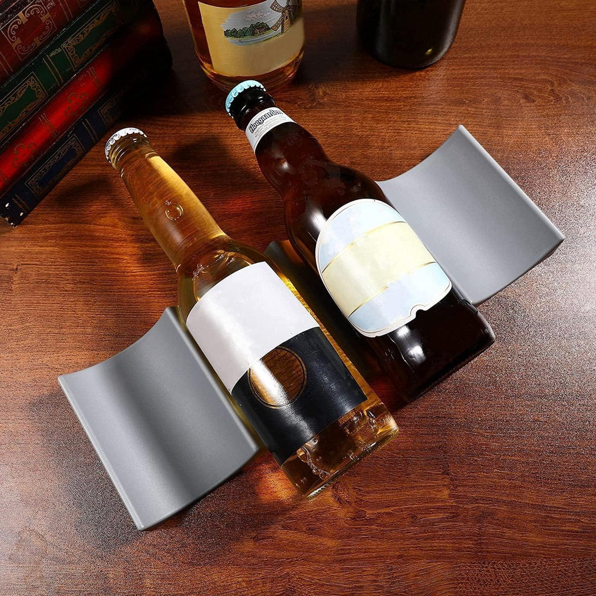 Wine Rack European Style Plastic Wine Bottle Display Stacking Mat - Wine Bottle Stacker - Wine Holder Display Mat Kitchen Refrigerator Restaurant Bar - Grey