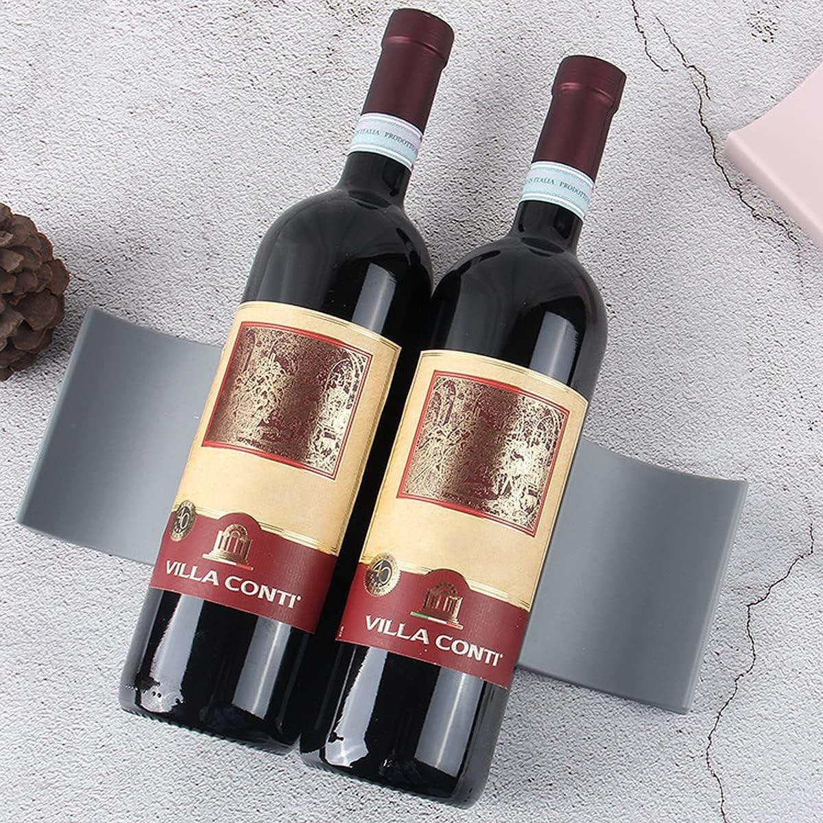 Wine Rack European Style Plastic Wine Bottle Display Stacking Mat - Wine Bottle Stacker - Wine Holder Display Mat Kitchen Refrigerator Restaurant Bar - Grey