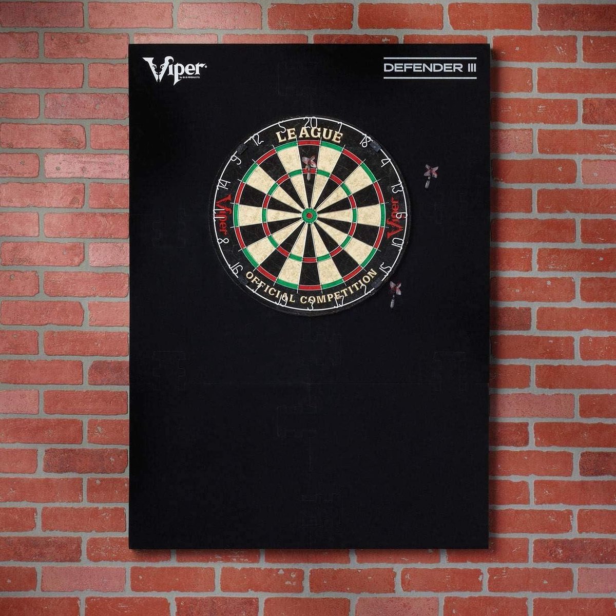 Defender III Extended Length Dartboard Surround Wall Protector - Dartsbescherming voor Viper. foam board