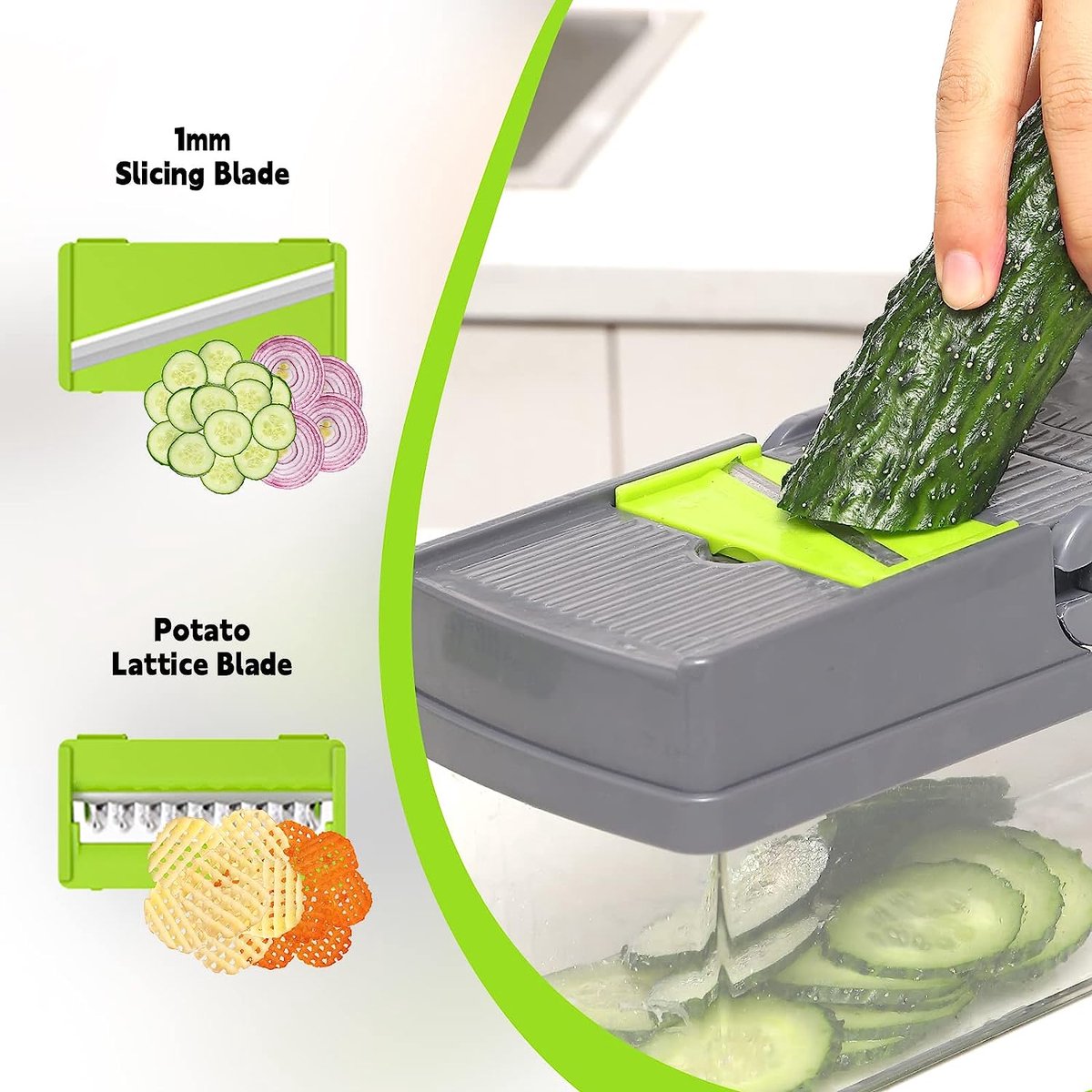Groentesnijder Uiensnijder Uien Chopper Handmatige Aardappelsnijder Wortel Fruit Komkommer Snijmachine Groente Chopper Dicer