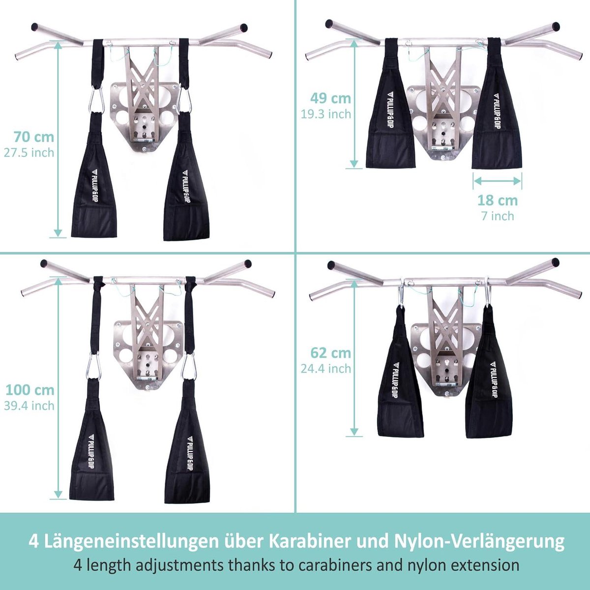 Premium Ab Straps - Adjustable Ab Slings for Abdominal Training with Padding
