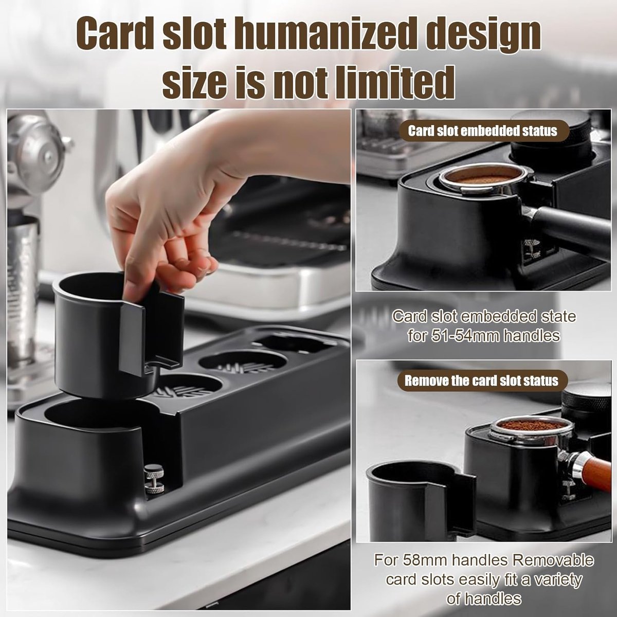 Espresso Tamper Station voor Organisatie en Stabiliteit, 51mm / 54mm / 58mm, ABS Koffie Accessoires