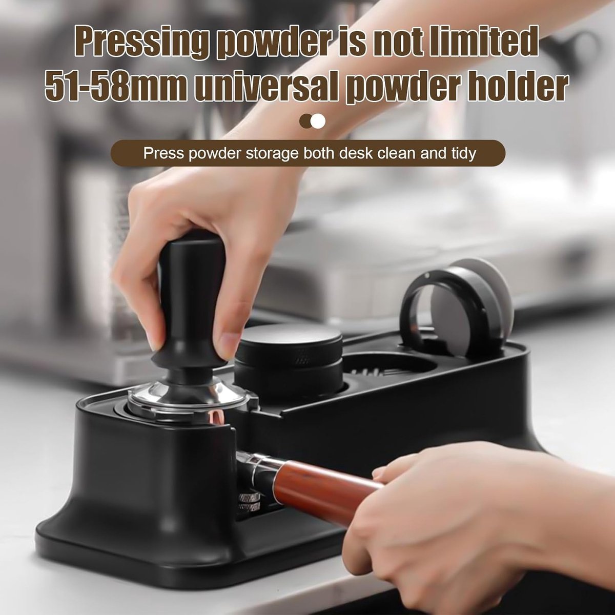 Espresso Tamper Station voor Organisatie en Stabiliteit, 51mm / 54mm / 58mm, ABS Koffie Accessoires