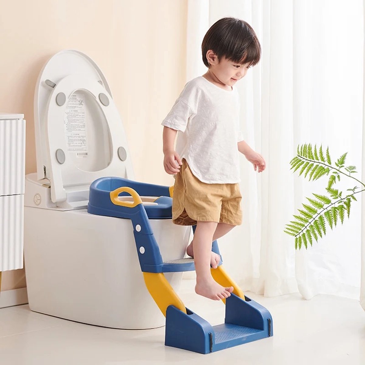 WC Verkleiner 2-in-1 - WC verkleiner met Trap - WC trainer - Zachte Zitting - Opvouwbare wc bril - Zindelijkheidstraining kind-