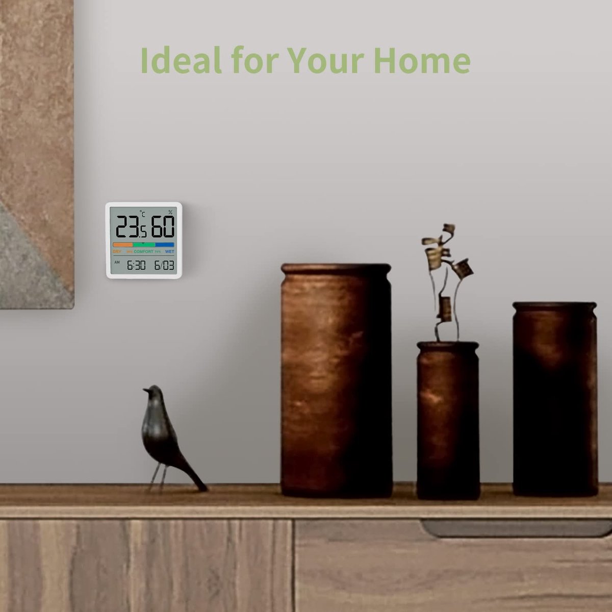 DiverseGoods Digital Thermo-Hygrometer - Accurate Indoor Temperature and Humidity Meter