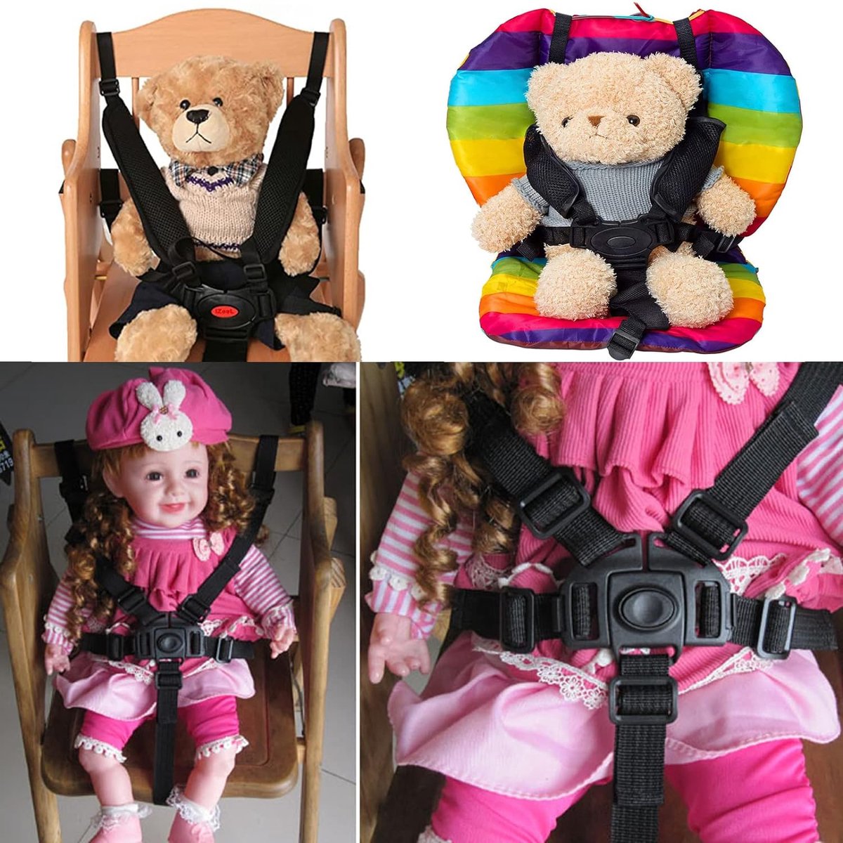 Baby safety belt, 5-point harness, stroller seat belt, pram buggy strap, suitable for stroller, high chairs, shoulder pad car, buggy strap, baby protection, shopping cart