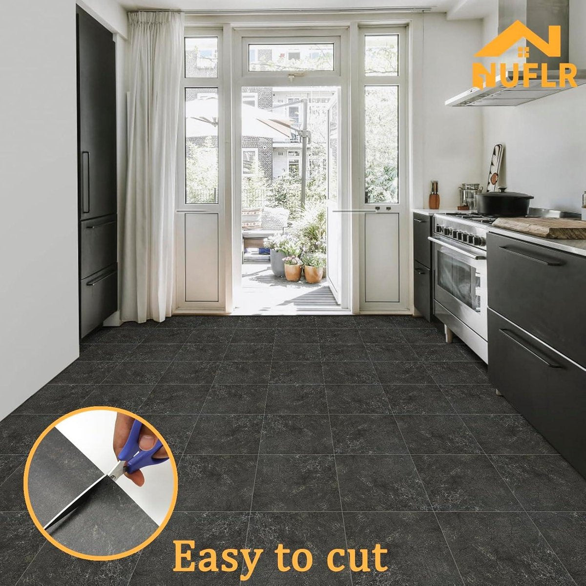 Self-Adhesive Vinyl Marble Floor Tiles - Peel and Stick - Bathroom Kitchen Living Room - Waterproof - 30 x 30 cm - 10 Pieces Carpet Tiles