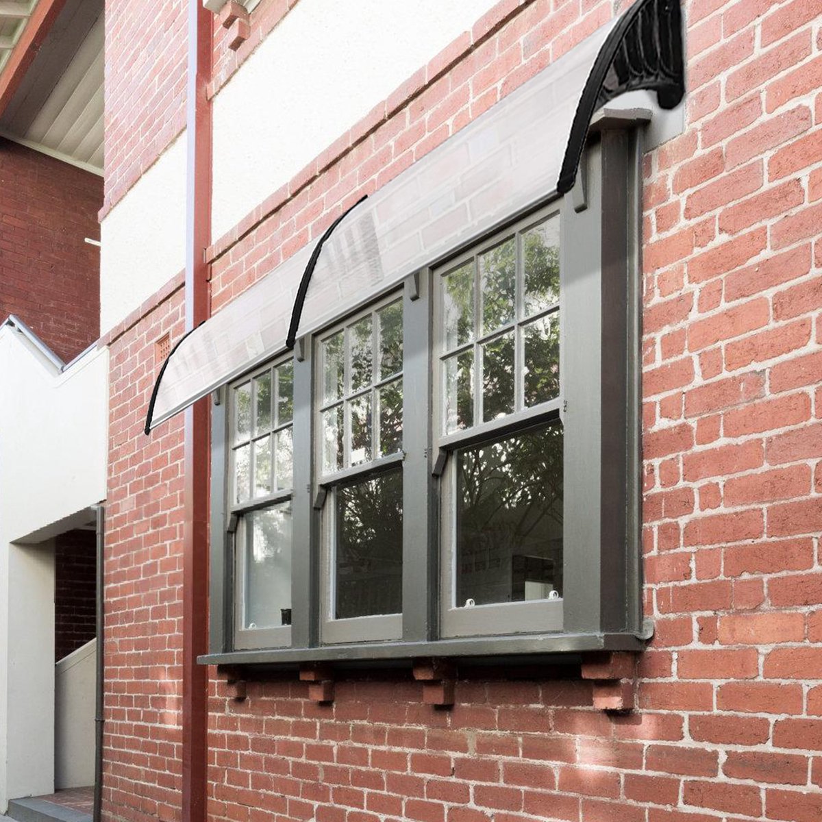 100*300CM Deurluifel afdak deurluifel Voordeurluifel polycarbonaat transparant