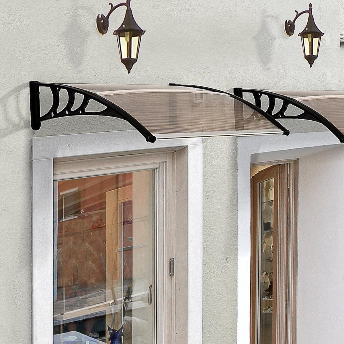 Door canopy - Front door canopy - Door covering - UV & Weather resistant - Brown - Door canopy - 80*100 CM Wide