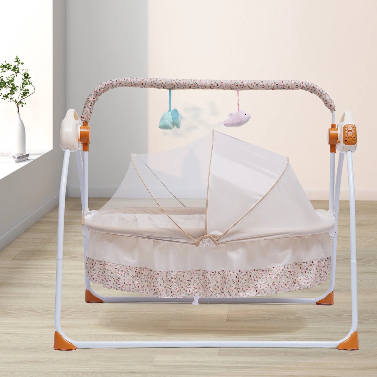 MazrekuHome® - Babyswing - Baby rocker - Electric bouncer - Bluetooth music - Adjustable in different positions