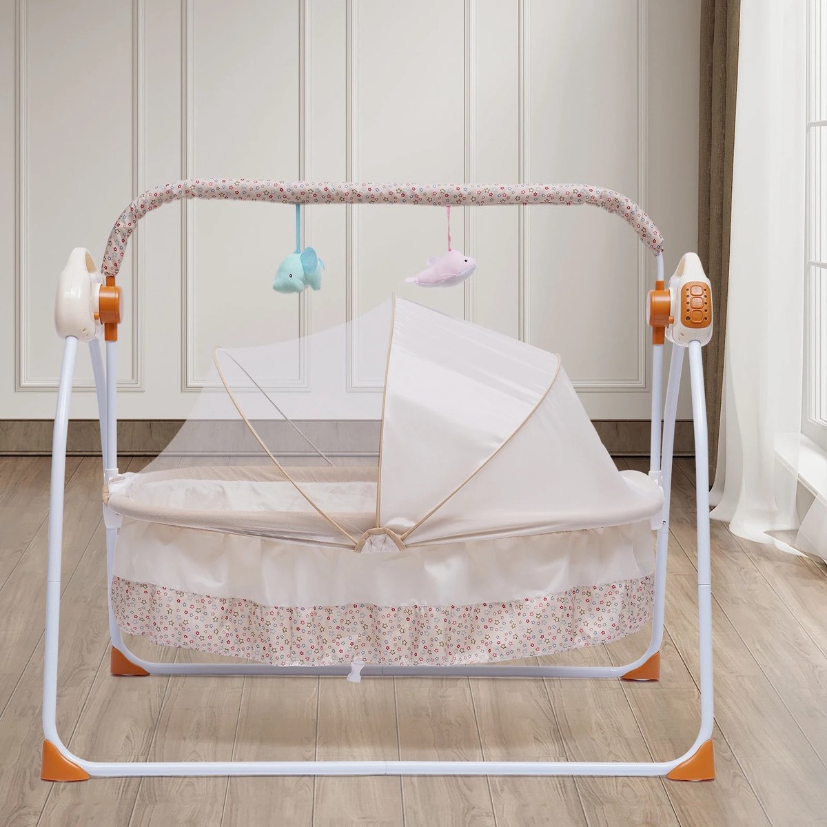 MazrekuHome® - Babyswing - Baby rocker - Electric bouncer - Bluetooth music - Adjustable in different positions