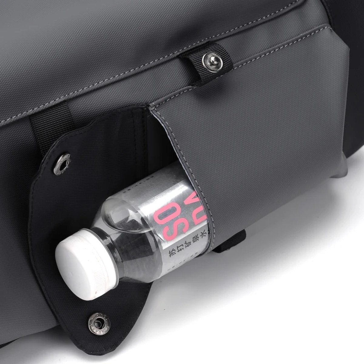 EliteNest® Rugzak - Hoogwaardige Kwaliteit PU-Leder - Waterdicht - Laptop Rugzak - 14 inch - USB Opladen - Ergonomisch en Krasbestendig - 20-35 L- Lichtgrijs
