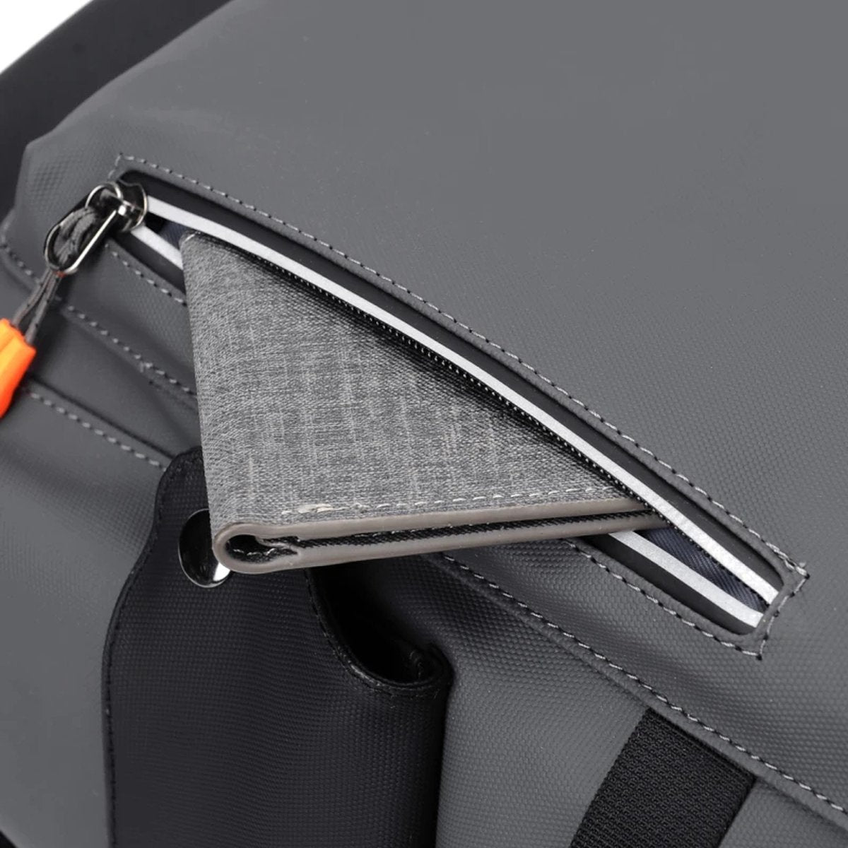 EliteNest® Rugzak - Hoogwaardige Kwaliteit PU-Leder - Waterdicht - Laptop Rugzak - 14 inch - USB Opladen - Ergonomisch en Krasbestendig - 20-35 L- Lichtgrijs