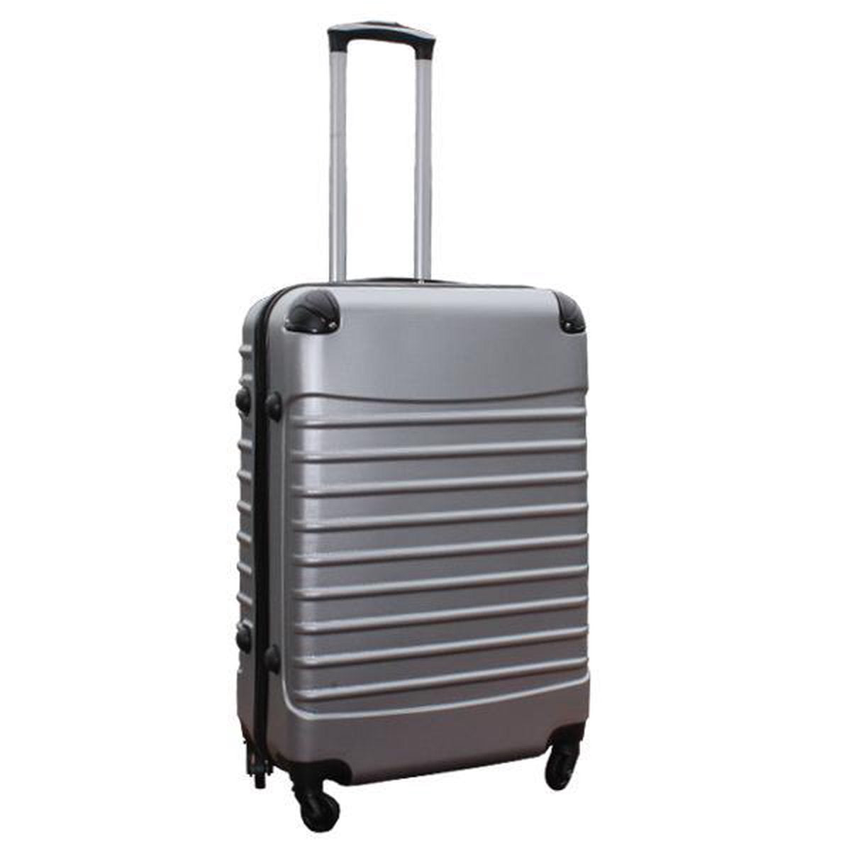 Travelerz kofferset 2-delig ABS groot - met cijferslot - 69 liter - zilver – goud