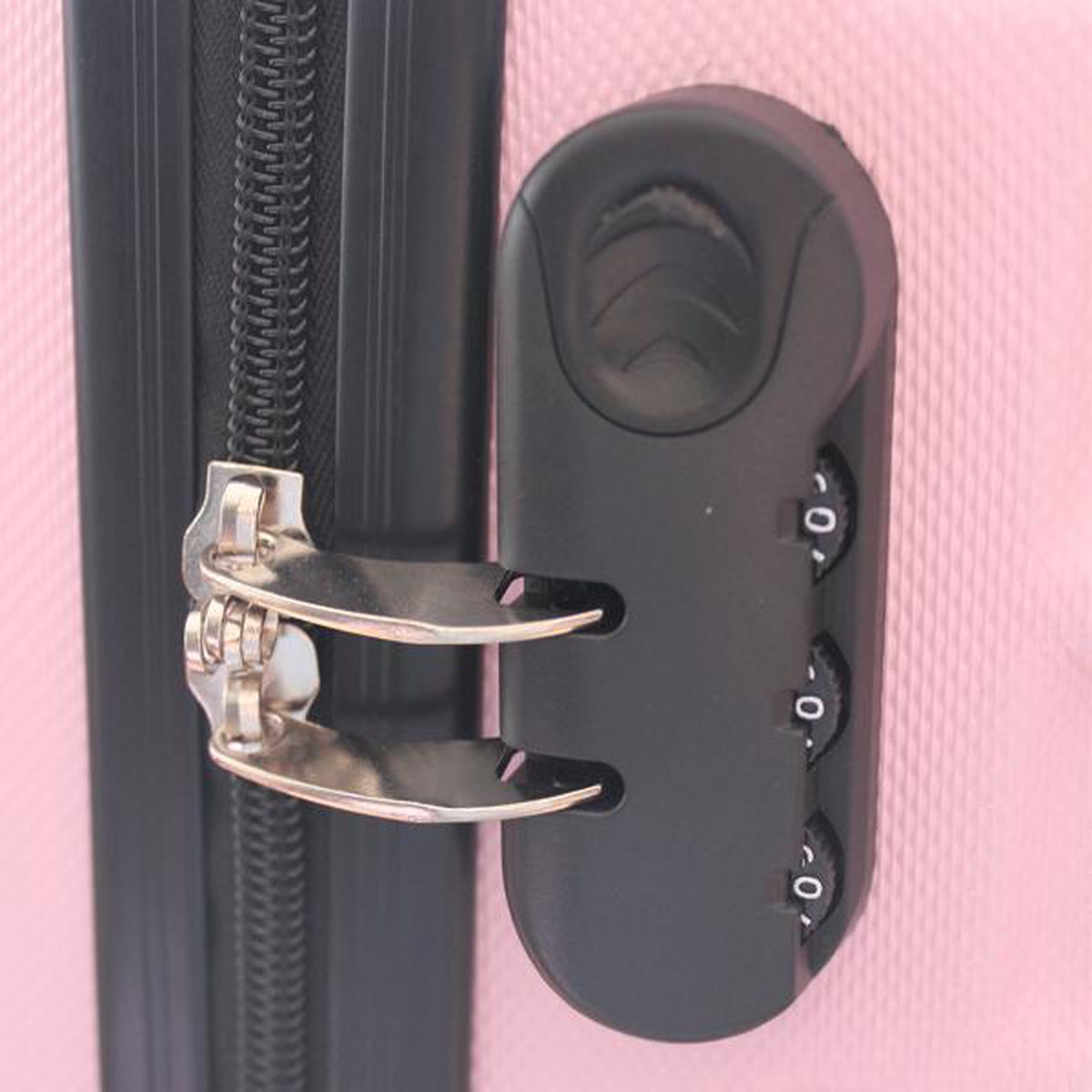 Travelerz kofferset 2-delig ABS groot - met cijferslot - 69 liter - zilver – goud