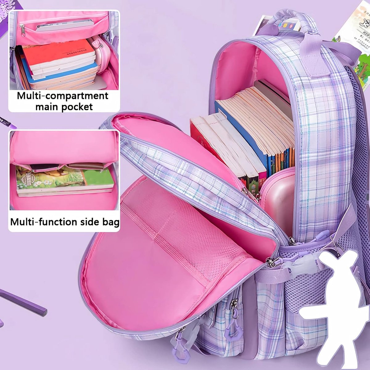 Stylish and Comfortable School Bag for Girls Aged 6-12 Years