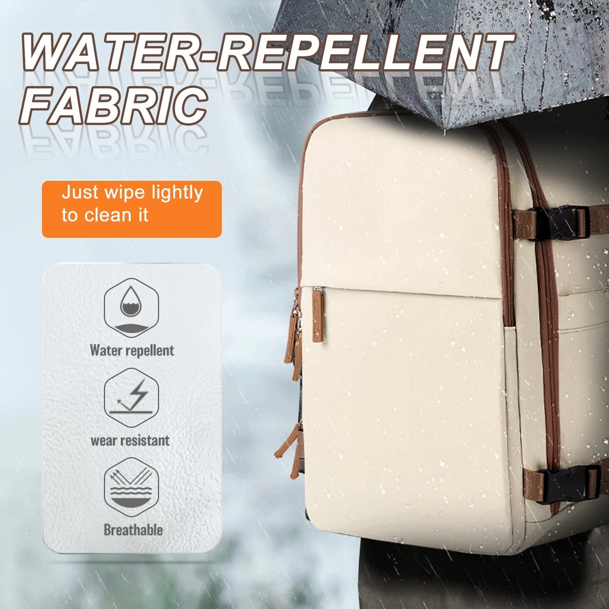 Backpack - Travel bag - Hand luggage - Laptop bag - Travel backpack - Compact and stylish - 40x25x20 cm