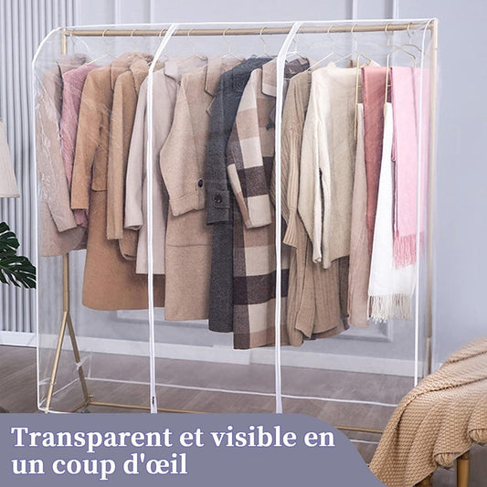Transparante Kledingrekhoes - Sterke Rits en Documentenvak